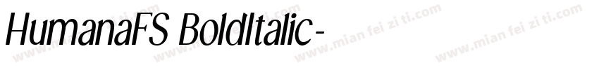 HumanaFS BoldItalic字体转换